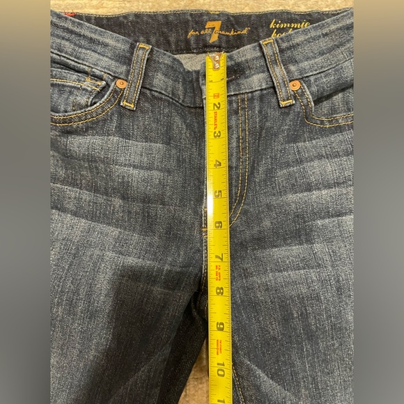 7 For All Mankind Kimmie Bootcut Denim Jeans Darker Wash Size 26 $198 - Picture 3 of 11